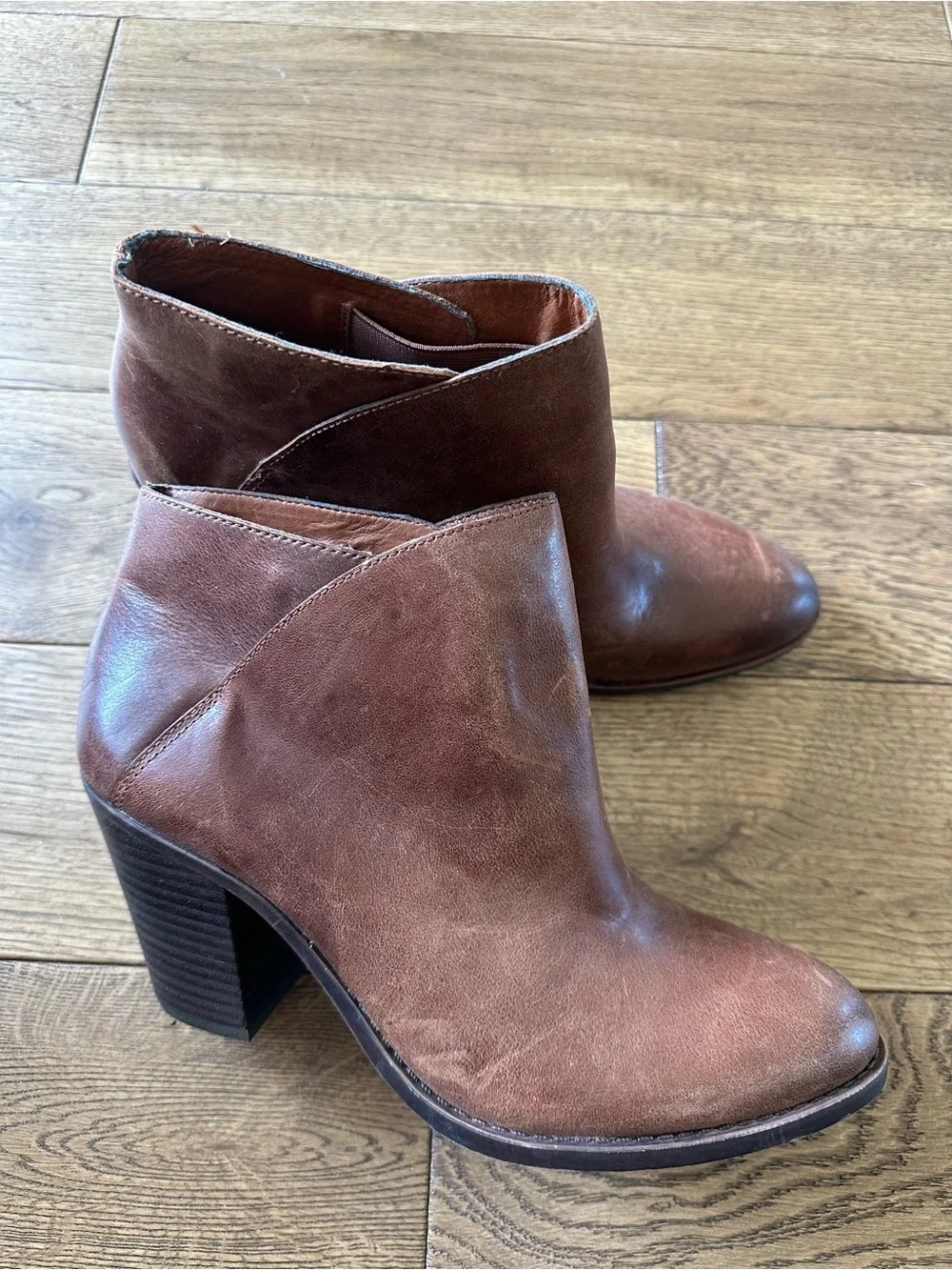 New Lucky Brand Eesa Brown Leather Booties Sz 10